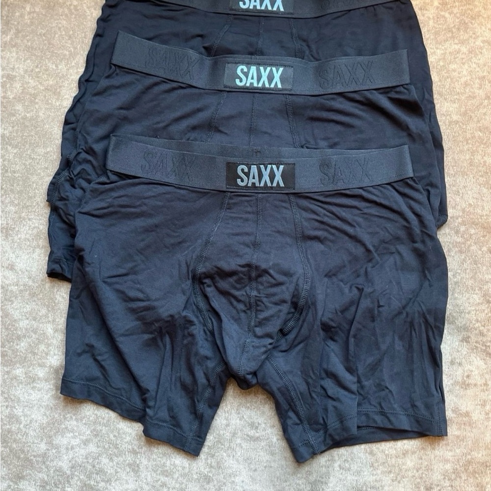 SAXX Men's Black Boxer Briefs